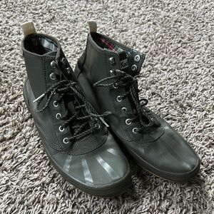 Keds Scout Splash Twill Boot Womens Sz 9 Green Ankle Boots